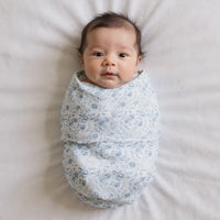 Baby Girl Blanket - Floral Toile Design Plush Keepsake Double-Sided Nursery Blanket