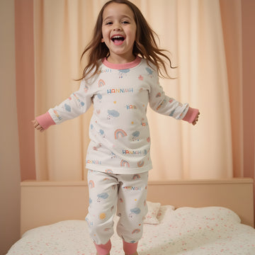 Rain or Shine Rainbow Pajamas - Short or Long Sleeve (3 months to kids 14)