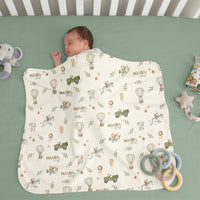 Sergeant Safari Personalized Keepsake Baby Blanket Military Safari Animals Boy Nursery Gift
