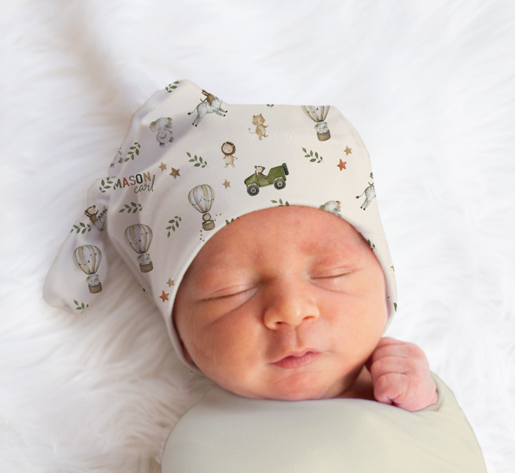 Sergeant Safari Personalized Keepsake Baby Blanket Military Safari Animals Boy Nursery Gift