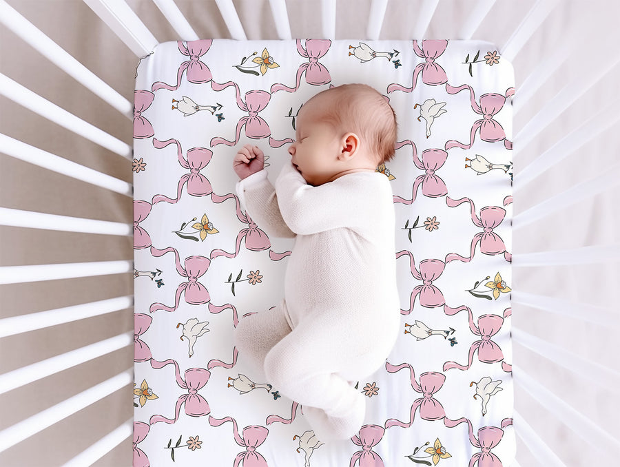 Silly Goose Coquette Crib Sheet