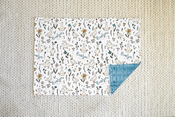 Silly Goose Coquette Minky Baby Deluxe Blanket