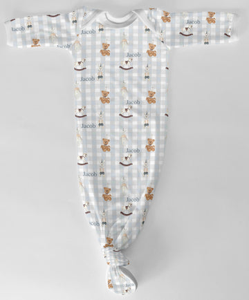 Teddy Bear Infant Gown Baby Boy
