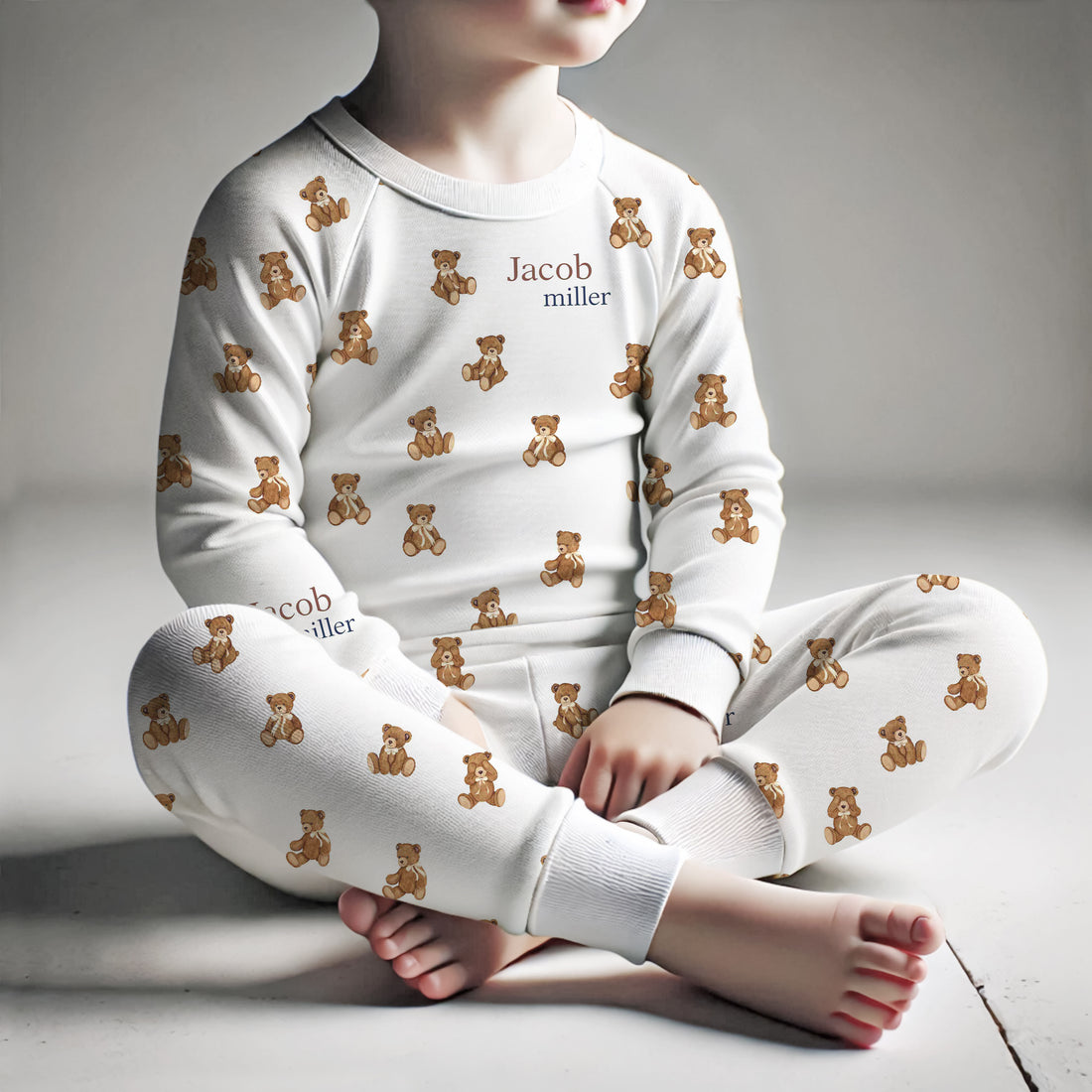 Personalized Teddy Bear Pajamas for Kids & Babies