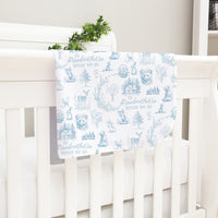 To Grandmother’s House We Go Personalized Keepsake Baby Blanket, Satin Bound Woodland Blankie for Grandbabies