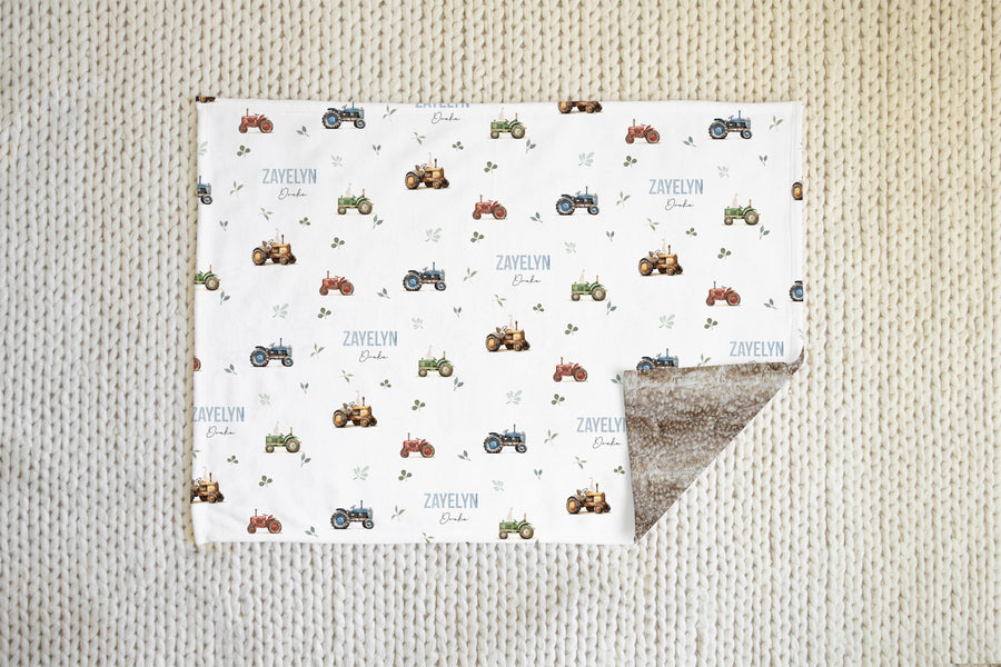 Tractor Days Baby Deluxe Blanket