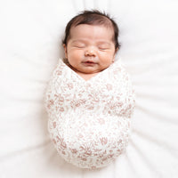 Baby Girl Blanket - Floral Toile Design Plush Keepsake Double-Sided Nursery Blanket