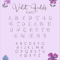 Violet Fields Floral Personalized Crib Sheet