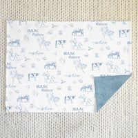 Western Toile Cowboy Minky Baby Deluxe Blanket