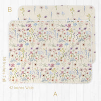 Wildflower Baby Swaddle Blanket with Name