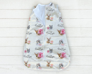 Woodland Faces Girl Sleep Sack