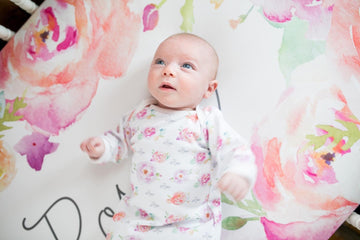Pretty Peony Floral Knotted Baby Gown