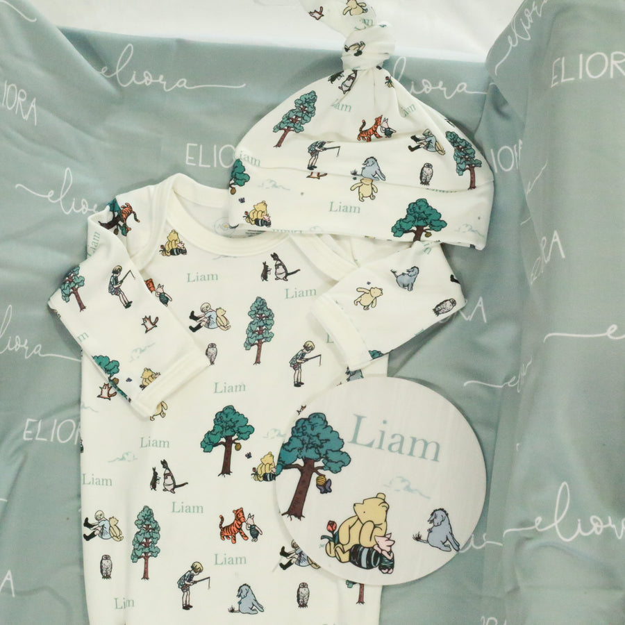 Winnie the Pooh Baby Gown