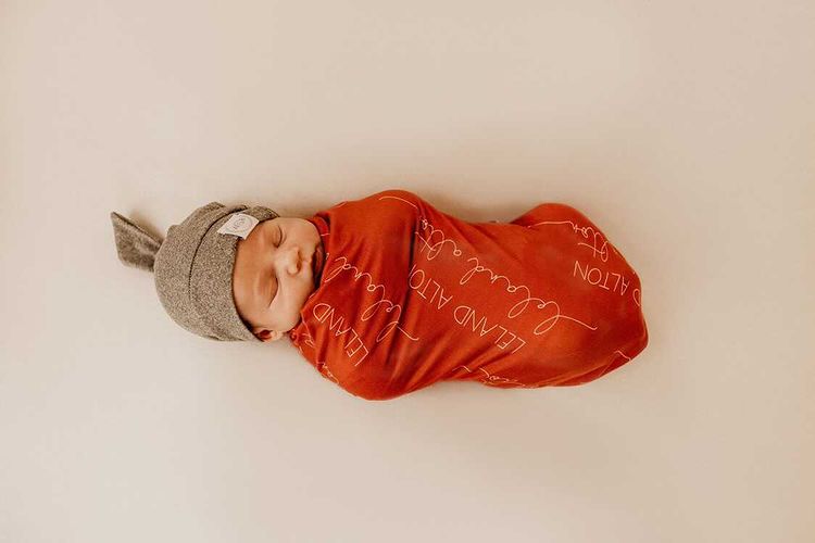 Camden Stretchy Swaddle Rust