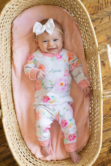 Pretty Peony Pajamas - Short or Long Sleeve (3 months to kids 14)