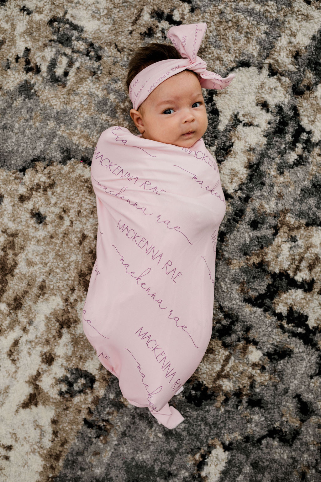 Camden Stretchy Swaddle (Pink/Purples)