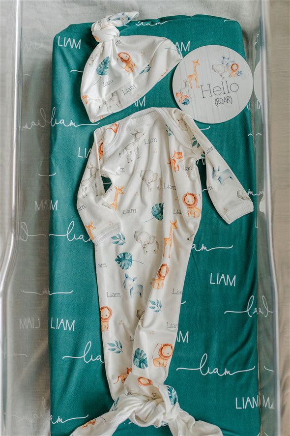 Camden Stretchy Swaddle Emerald Green