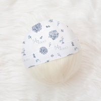 Mary's Blue Floral Hat or Headband