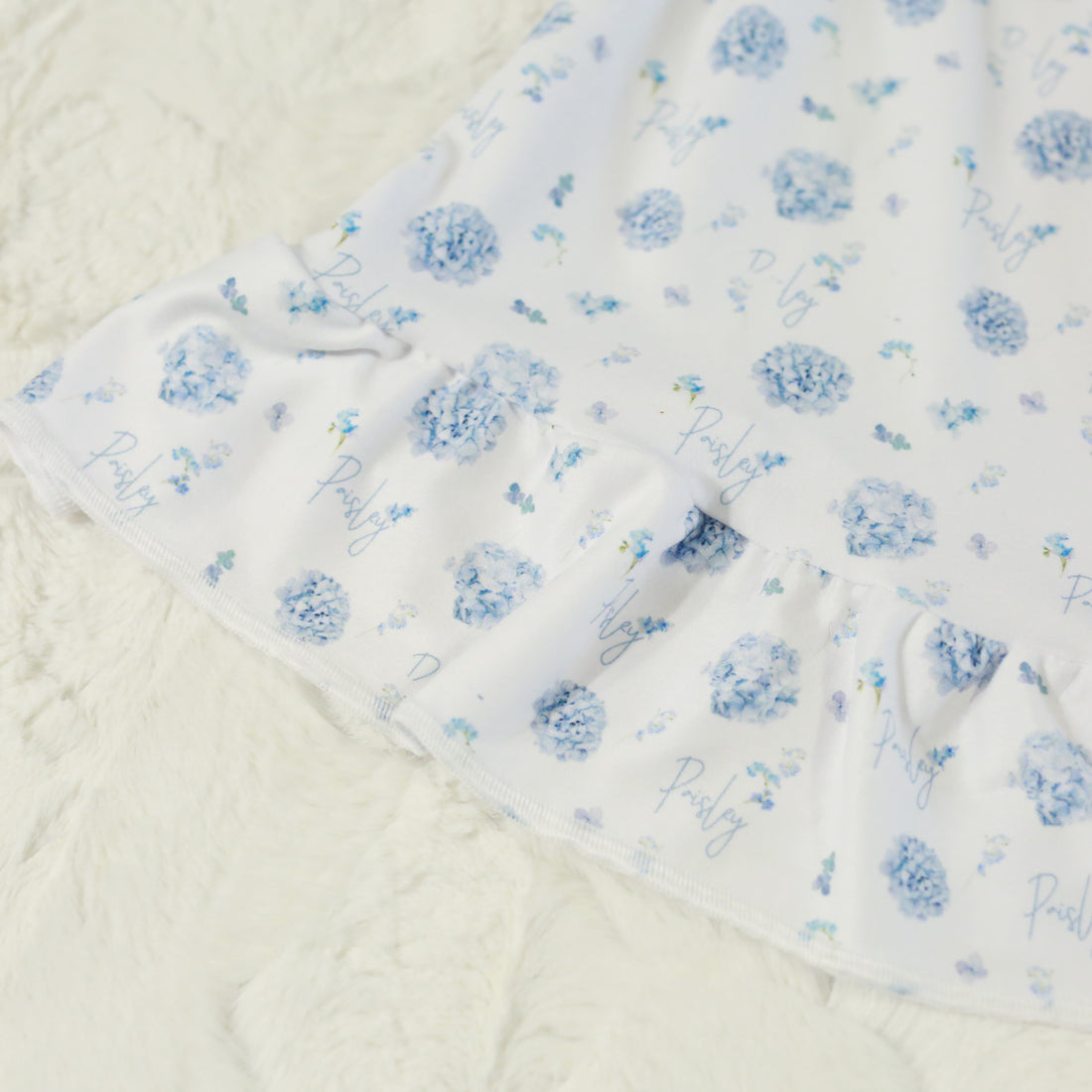 Mary's Blue Floral Kid's Nightgown  (12 months to kids 14)