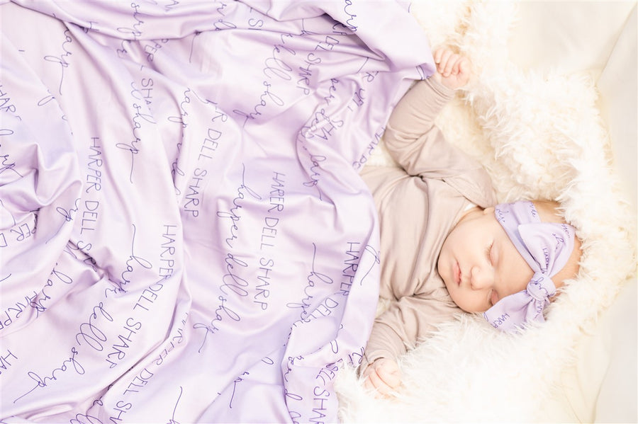 Camden Stretchy Swaddle (Pink/Purples)