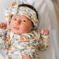 Emily Floral Knotted Baby Gown