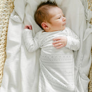 Gray Mudcloth Knotted Baby Gown