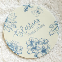 Colleen Blue Round Announcement Disk