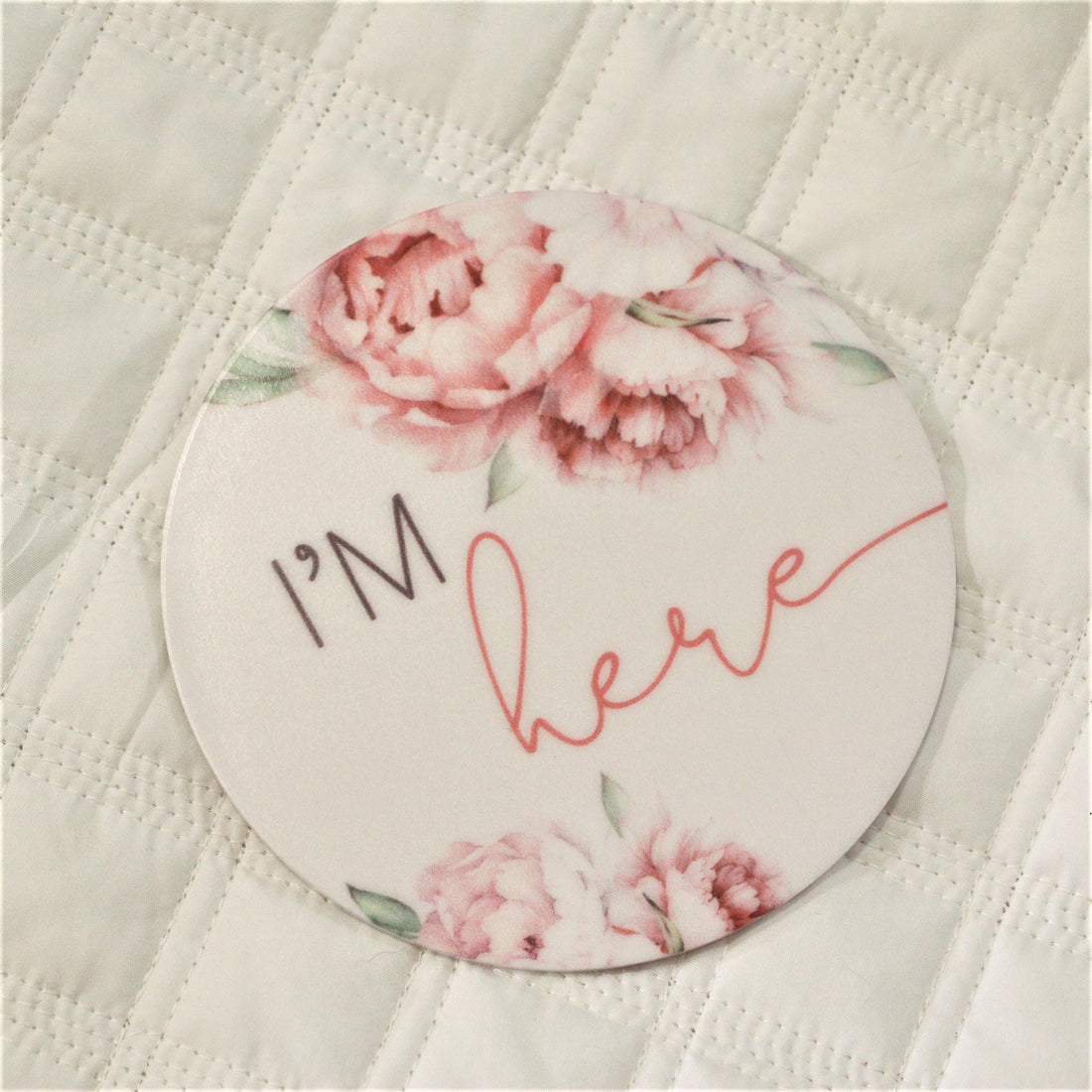 Jessica Floral Round Announcement Disk