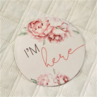 Jessica Floral Round Announcement Disk
