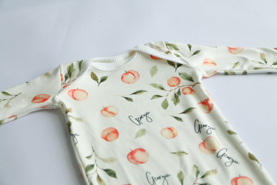 Georgia Peach Knotted Baby Gown