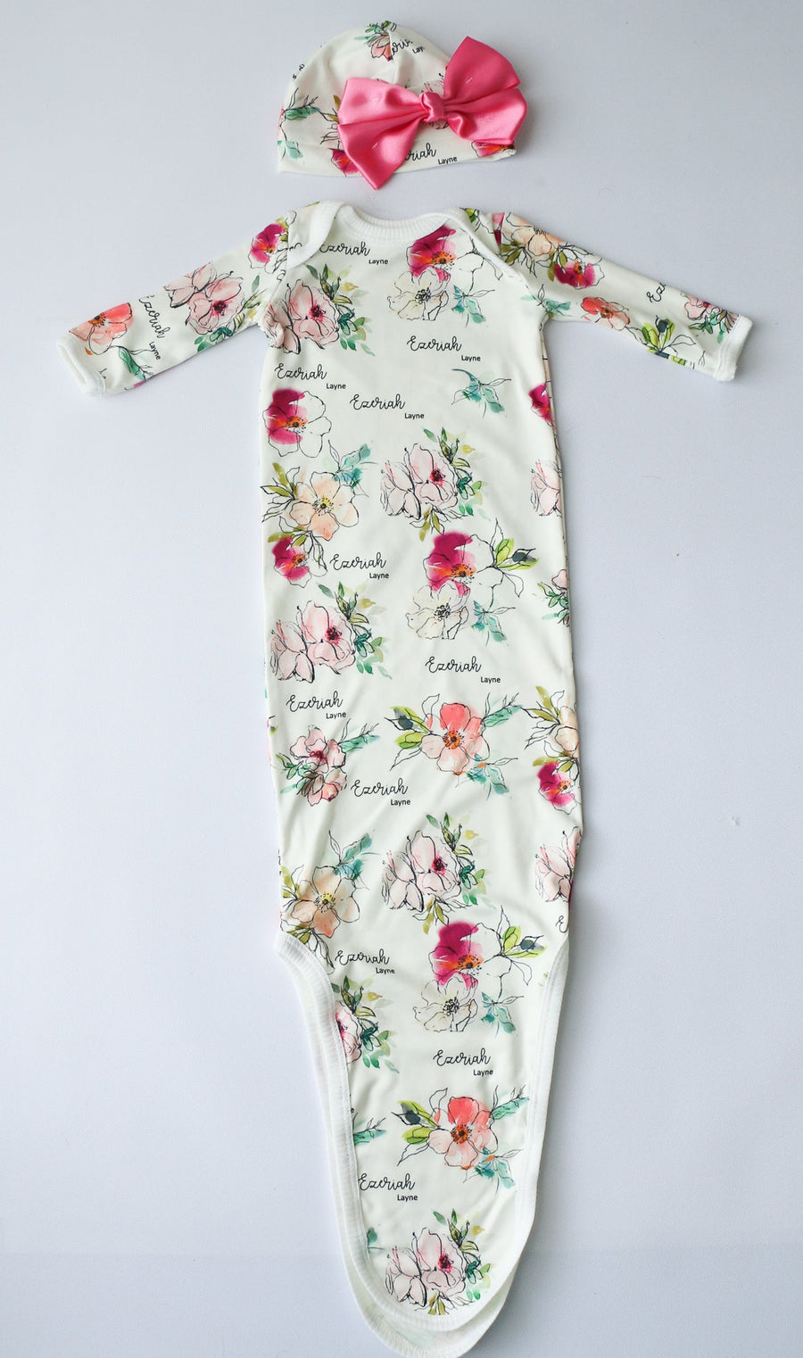 Kimberly Floral Knotted Baby Gown