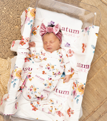 Maeve Floral Stretchy Swaddle