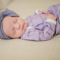 Camden Lavender Knotted Baby Gown