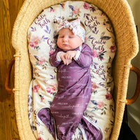 Camden Plum Perfect Knotted Baby Gown