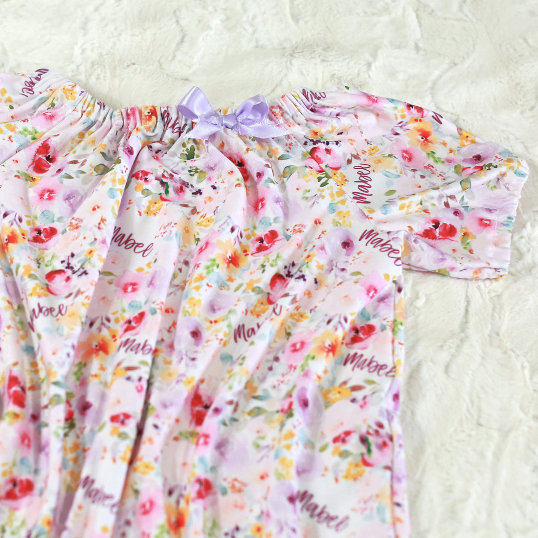 Amelia's Pink Floral Kid's Nightgown  (12 months to kids 14)