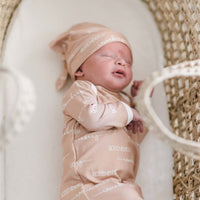 Camden Beige Knotted Baby Gown