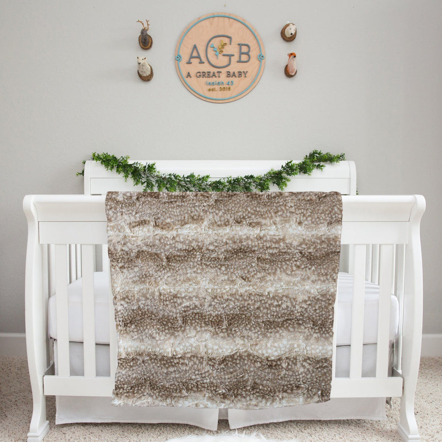 brown faux fur baby blanket