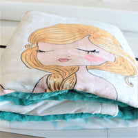 personalized mermaid blanket for little girl