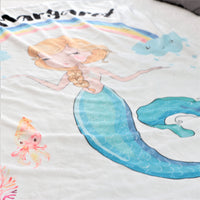 minky blanket with mermaid