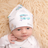 baby hat for newborn with campers