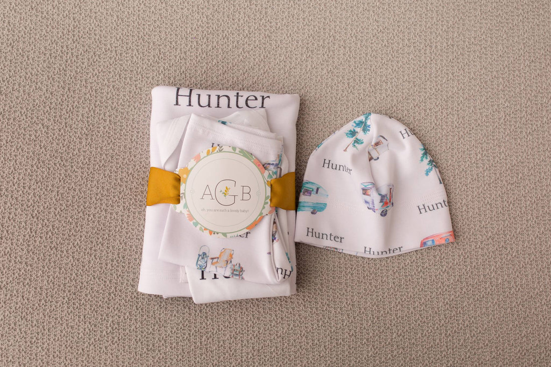 baby boy personalized hat for campers