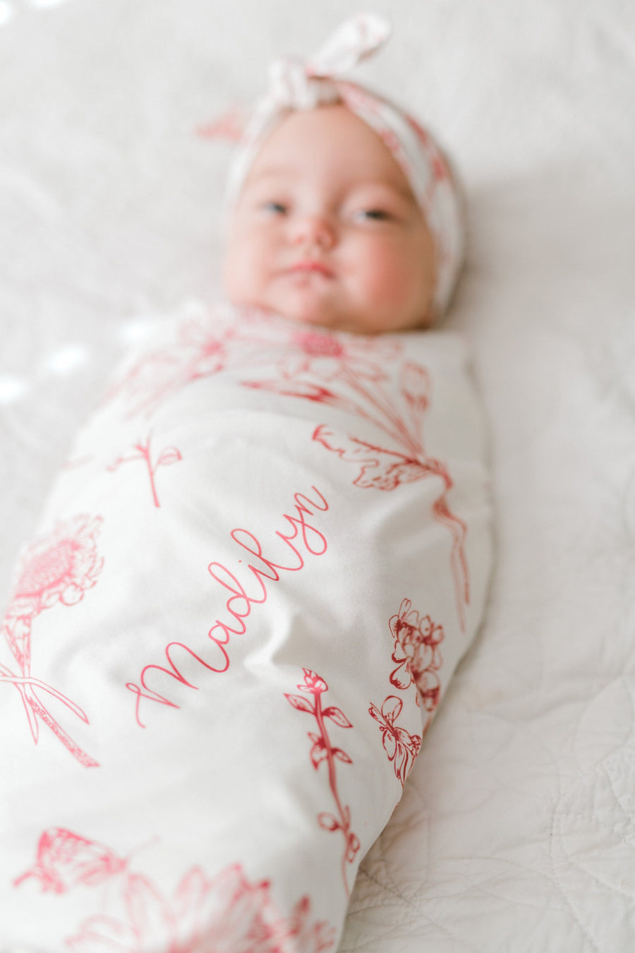 Colleen Floral Mauve Keepsake Blankie
