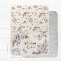 Crystal Jean Lavender Minky Deluxe Throw