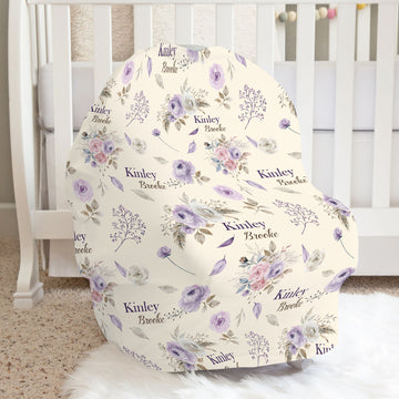 Crystal Jean Lavender Car Seat Cover