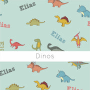 Big Kid Dino Pajamas - Short or Long Sleeve (3 months to kids 14)