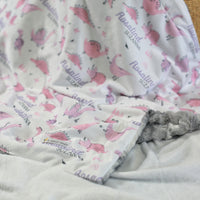 Pink Dino Baby Deluxe Blanket