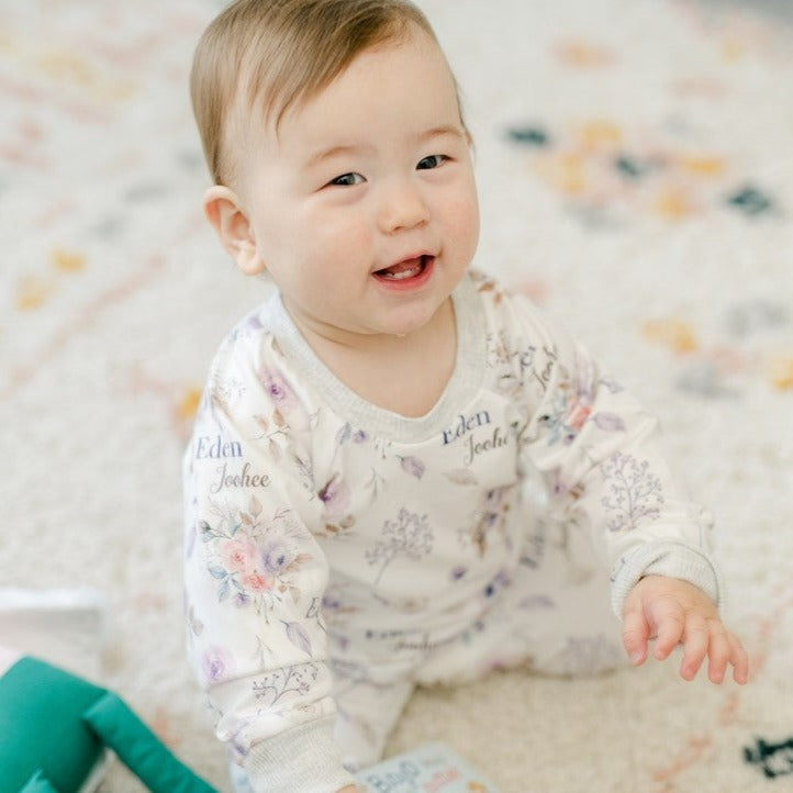Crystal Jean Lavender Pajamas - Short or Long Sleeve (3 months to kids 14)