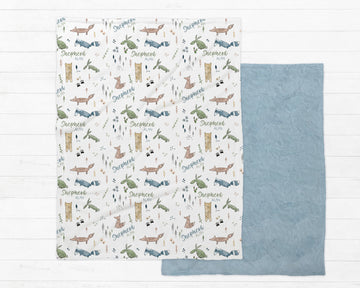 Forest Play Minky Deluxe Throw