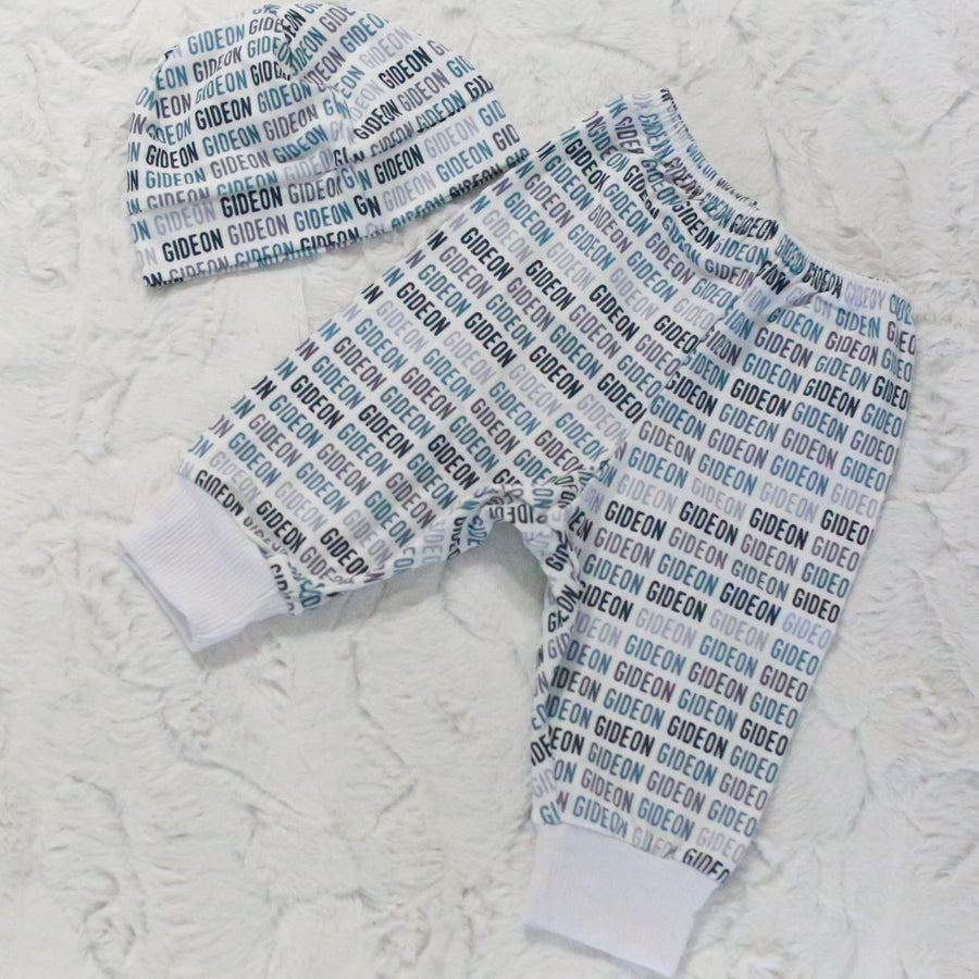 Oopsy - Gideon Leggings AND Hat (size 0-3 months)