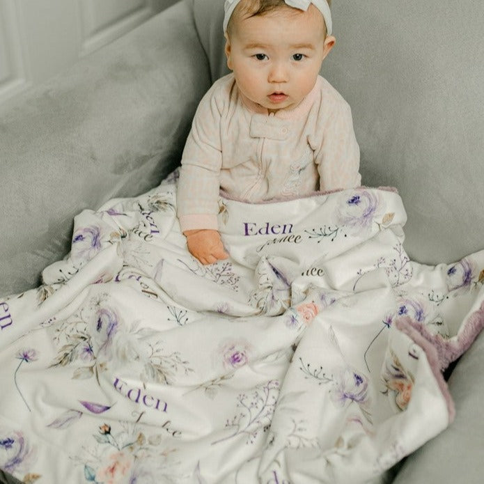 Crystal Jean Lavender Baby Deluxe Blanket